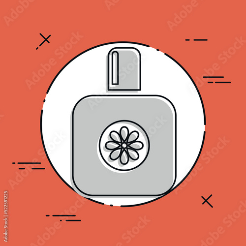 Vector illustration of single isolated perfume icon