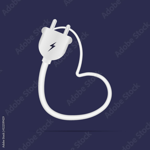 L letter logo electric power plug. İsolated vector typeface for power design, application logo, energy identity, charging things etc.