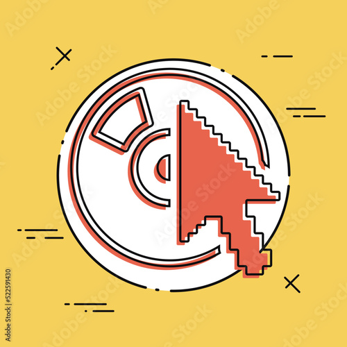 Vector illustration of single isolated player icon