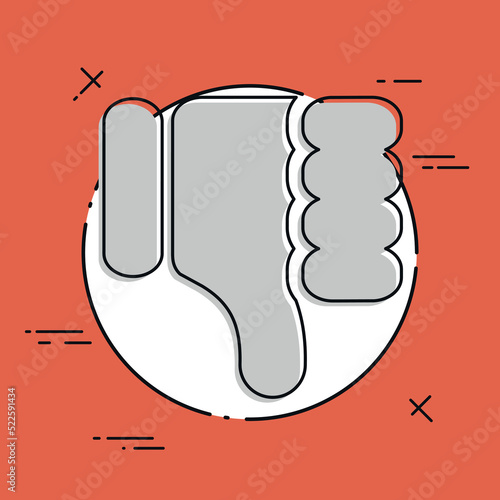 Vector illustration of dislike icon