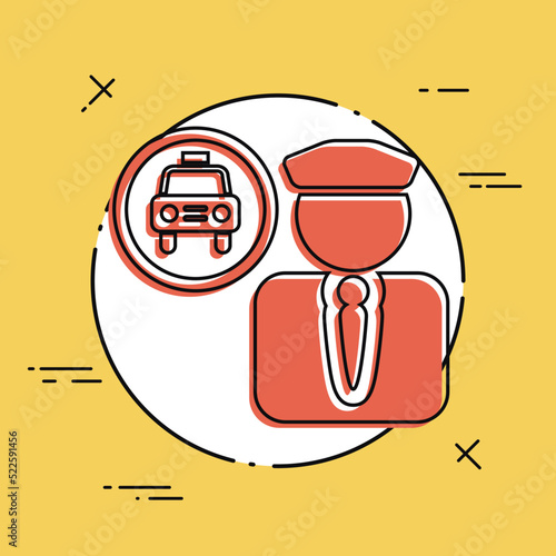 Vector illustration of single isolated driver icon