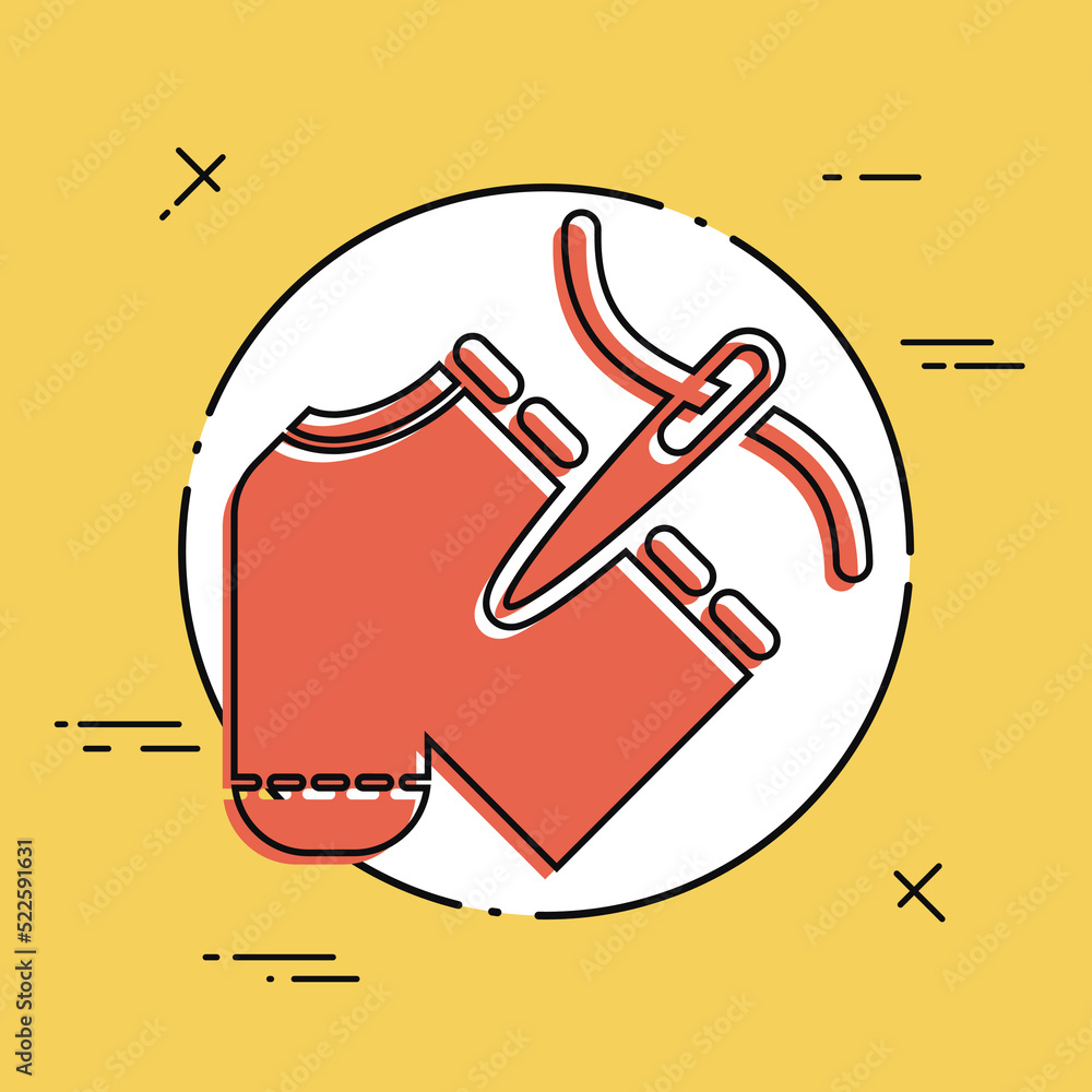 Vector illustration of manufacturing t-shirt icon Vector illustration of manufacturing t-shirt icon