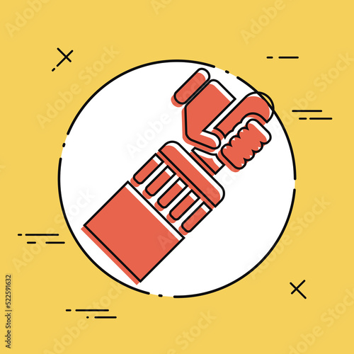 Vector illustration of single isolated paint icon
