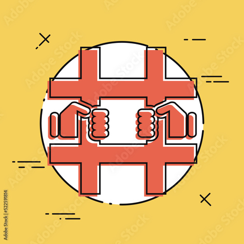 Vector illustration of single isolated prison icon