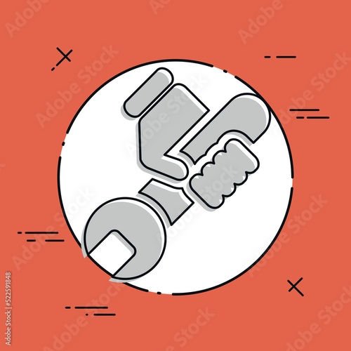 Vector illustration of single isolated technical icon