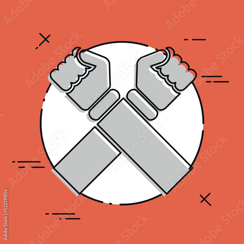 Vector illustration of single isolated cross icon