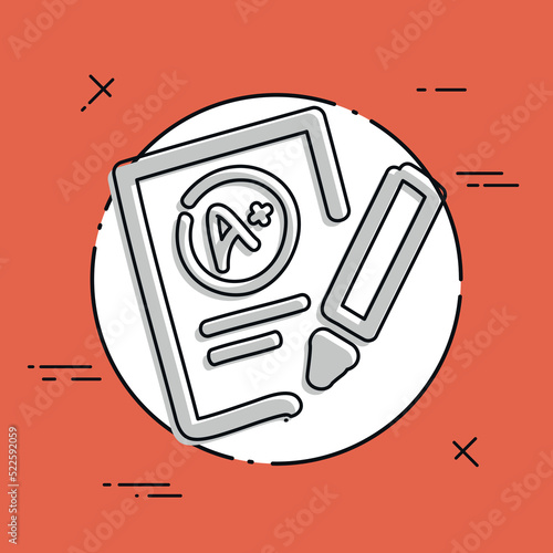 Excellent evaluation test icon