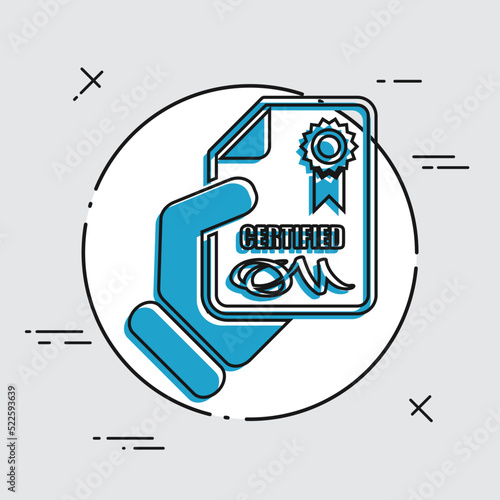 Certified document icon