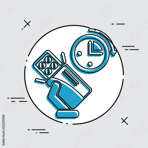 Medicine time prescription - Vector icon
