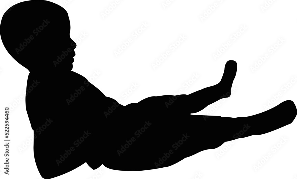 a baby boy body silhouette vector a baby boy body silhouette vector