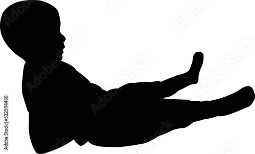 a baby boy body silhouette vector © turkishblue