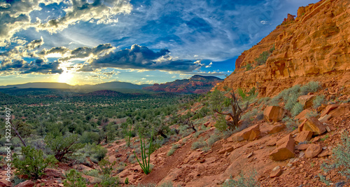Tablou pe pânză Sunset view from Sedona's Cockscomb Butte