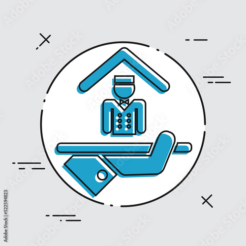 Hotel icon. Porter service.