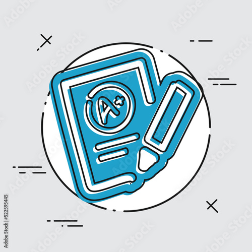 Excellent evaluation test icon