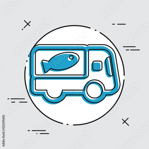 Fish van icon