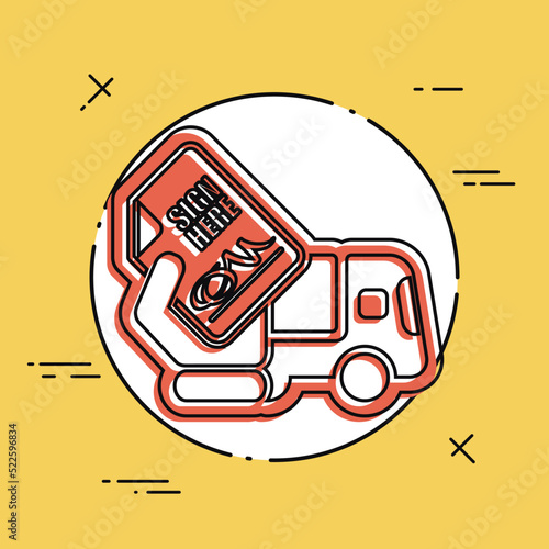 Delivery document sign
