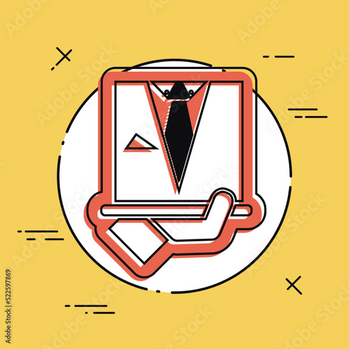 Fashion man dress icon