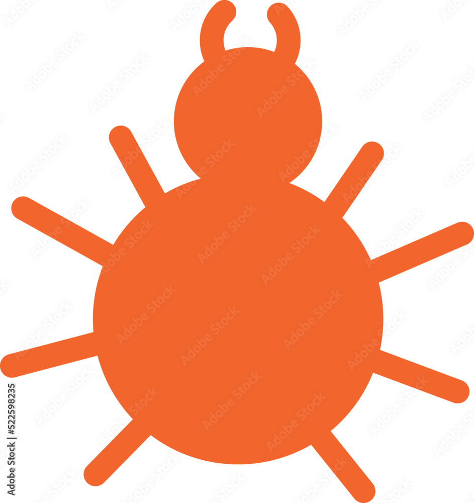 Bug icon. Red insect symbol. Code error sign Bug icon. Red insect symbol. Code error sign