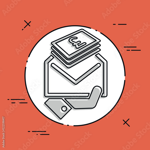 Envelope containing money (Sterling)
