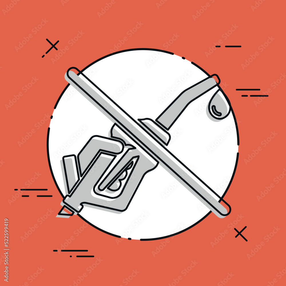 Fuel stop - Flat icon Fuel stop - Flat icon