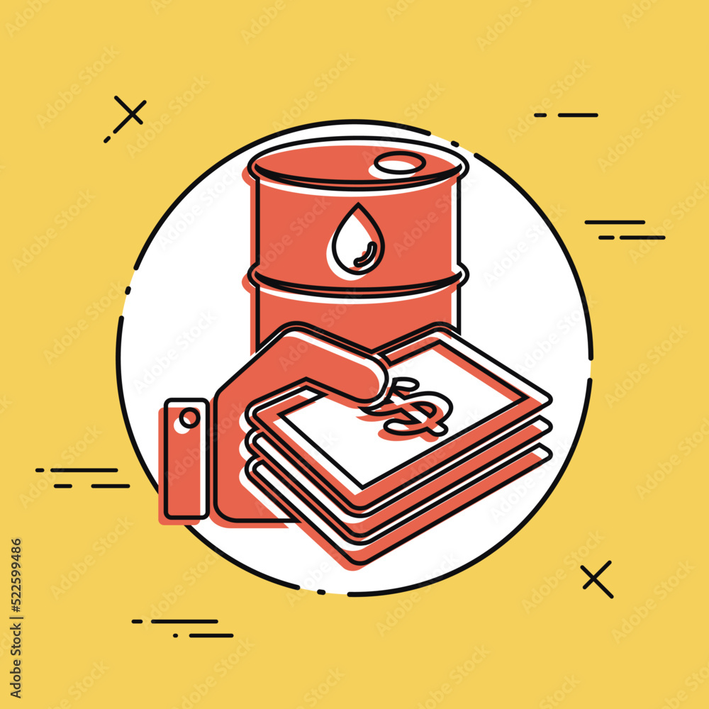 Oil prices - Vector flat icon Oil prices - Vector flat icon
