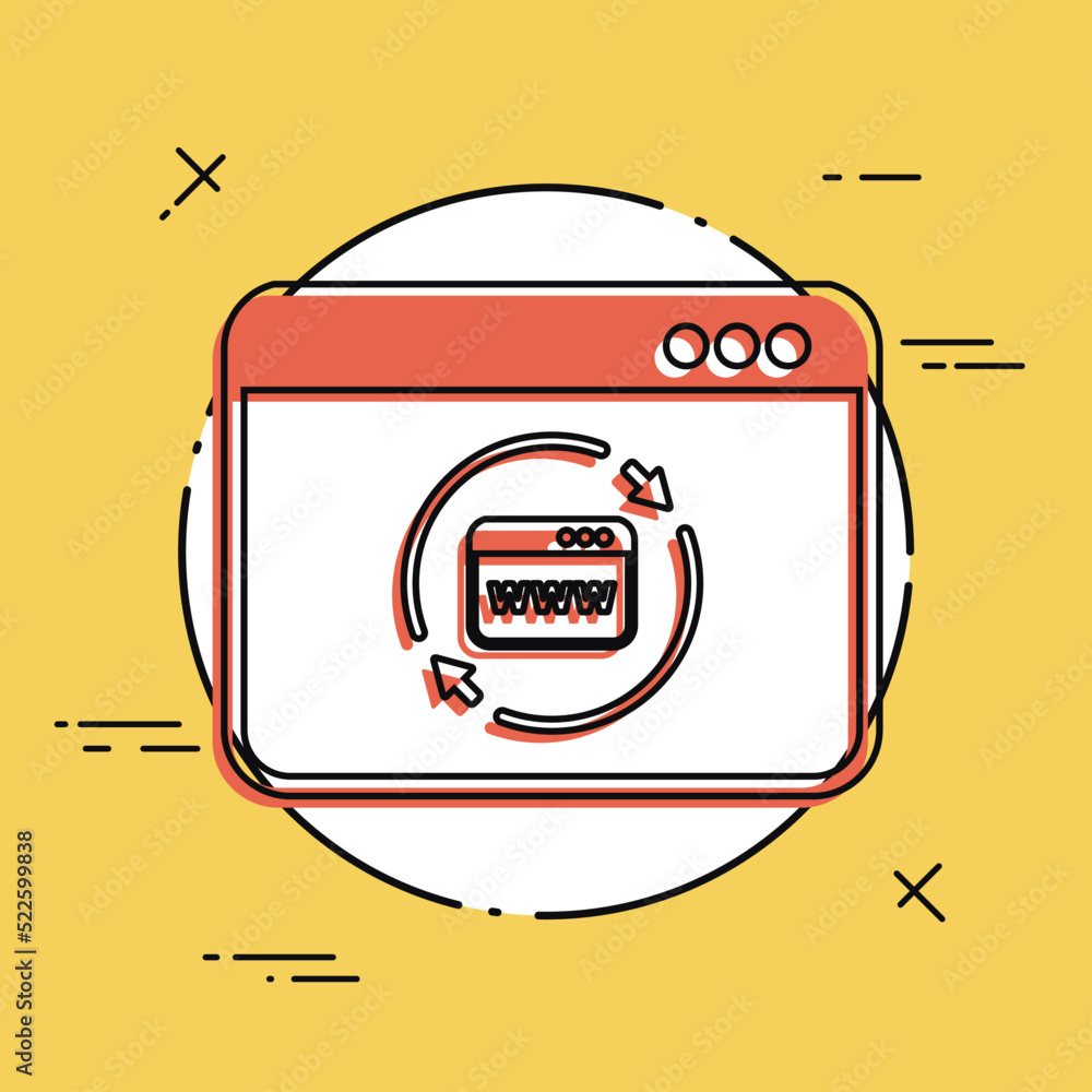 Naklejka premium Refresh internet page icon