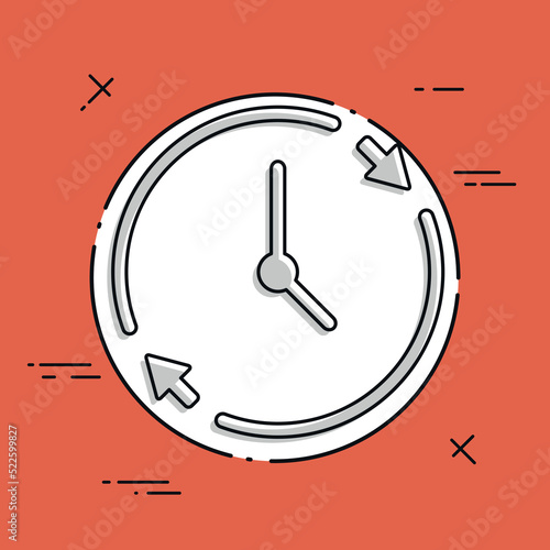 Time spending flat icon