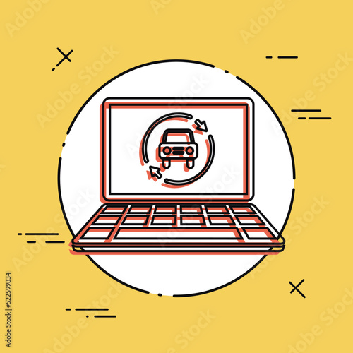 Car renovated services icon