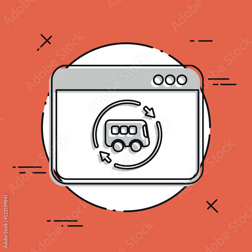 Bus renovated services icon