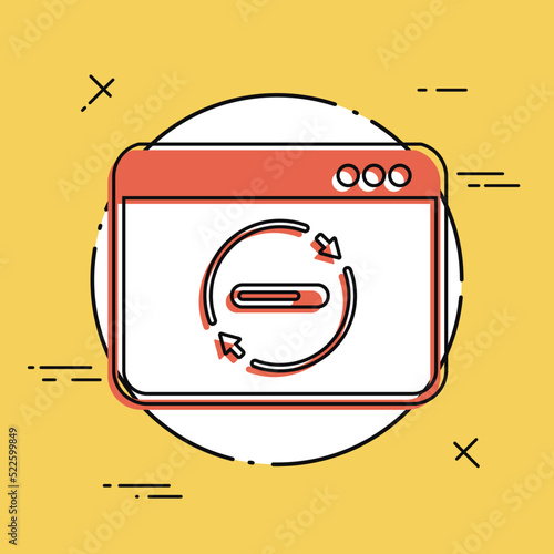 Bar progress computer icon