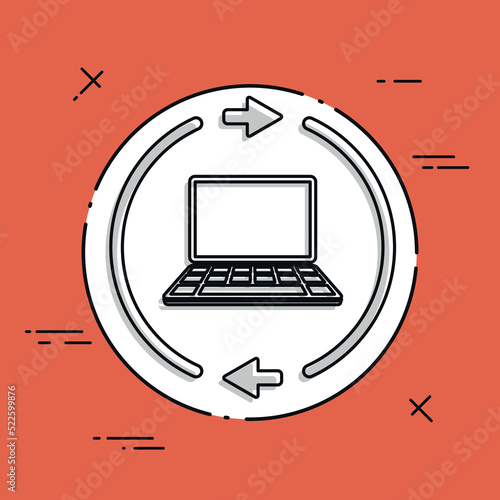 Refresh setting flat icon