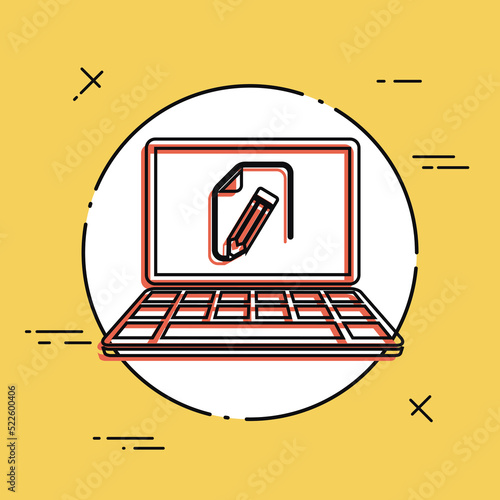 Customized document project - Vector flat icon