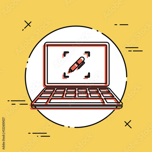 Customized computer services - Vector web icon