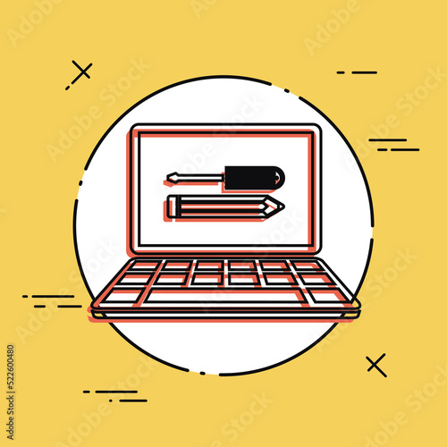 Web assistance services - Vector flat icon