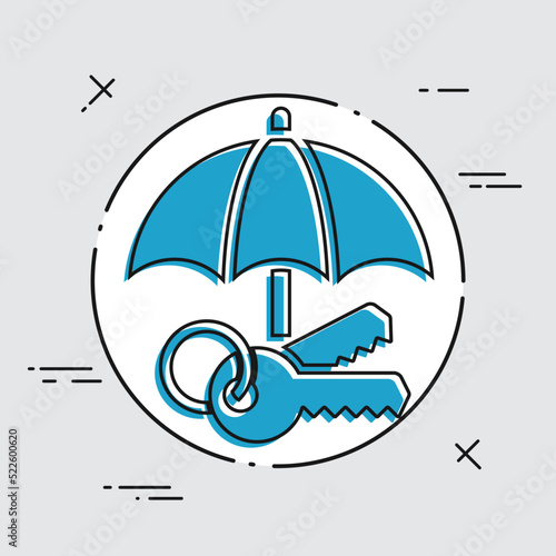 Protected access - Minimal vector icon