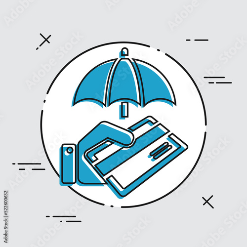 Secure credit card - Minimal vector icon