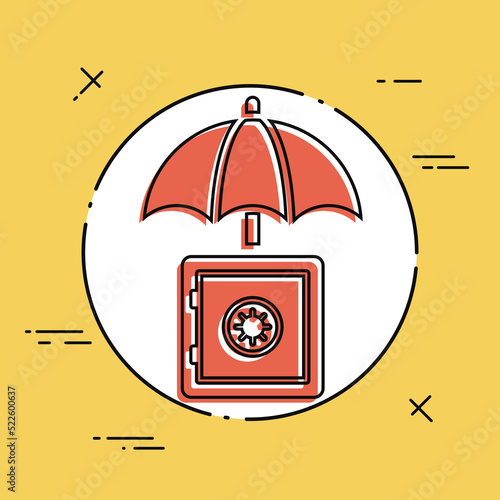 Secure strongbox - Minimal vector icon