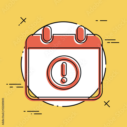 Calendar alert - Minimal vector icon