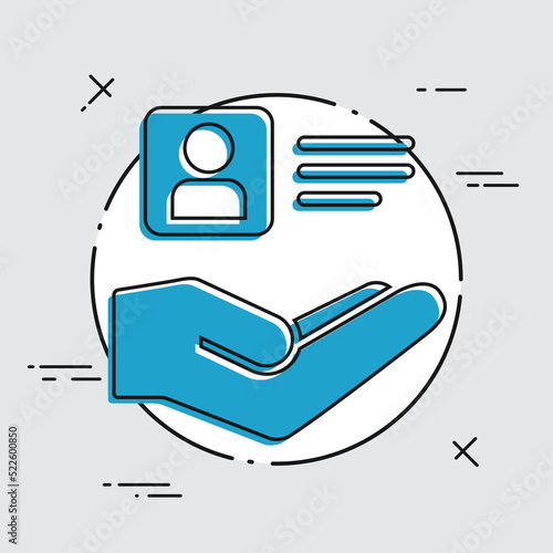 Personal account services - Minimal vector icon