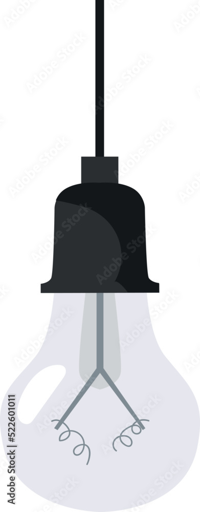 Naklejka premium Hanging lamp. Electric light symbol. Glass bulb icon