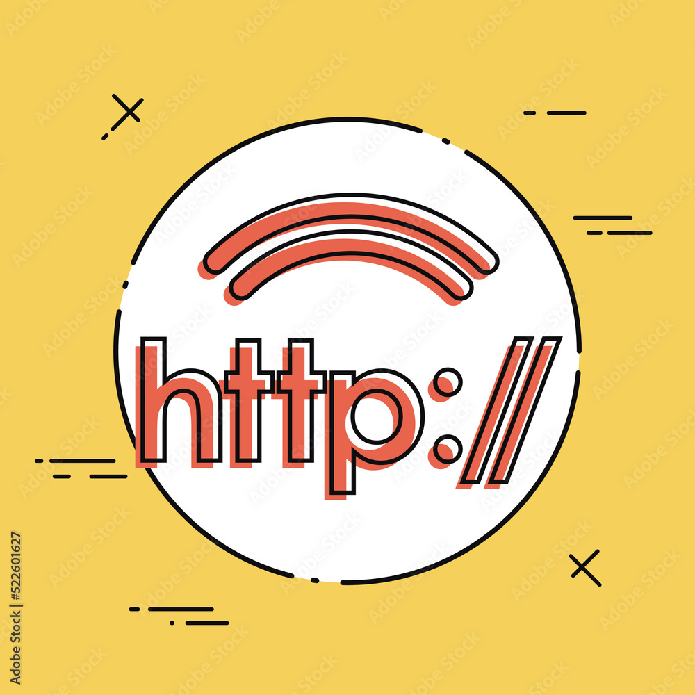 Web internet connection - http - Minimal vector icon Web internet connection - http - Minimal vector icon