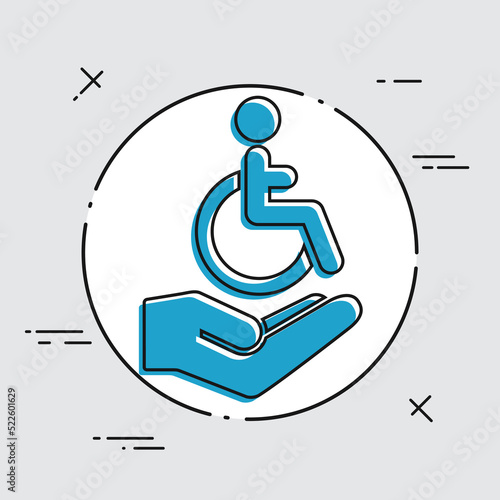 Handicapped concept - Minimal icon