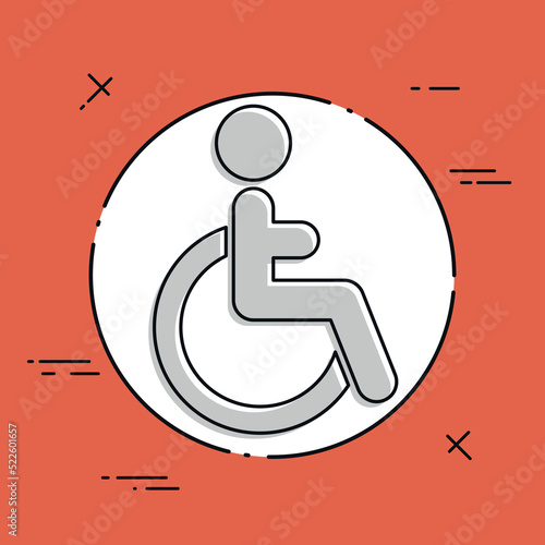 Handicapped concept - Minimal icon