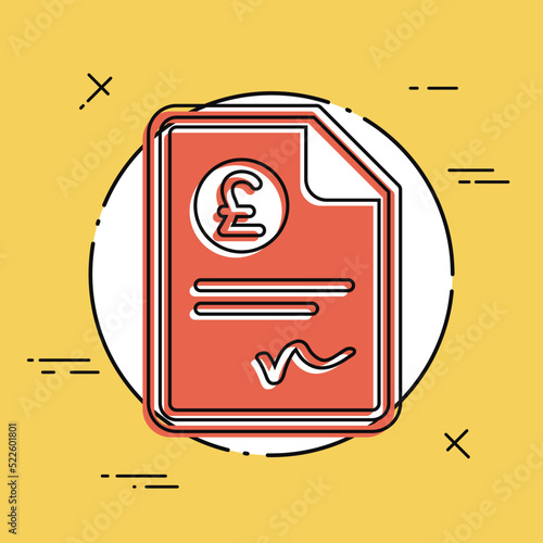 Payment document - Sterling- Vector icon