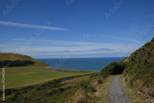 the walk along the path at Pen Dinas in ceredigion