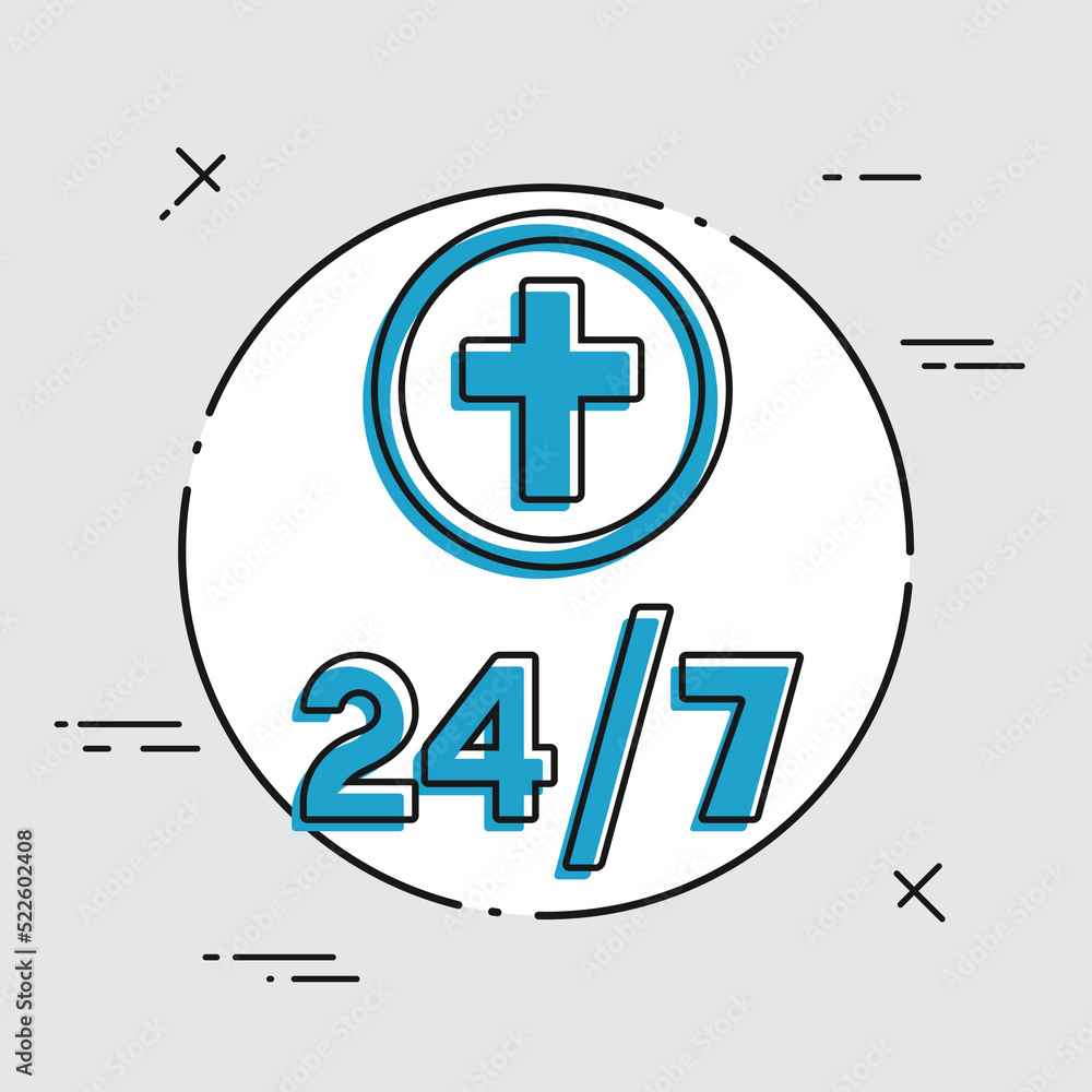 Obraz premium Religious services 24/7 - Vector web icon