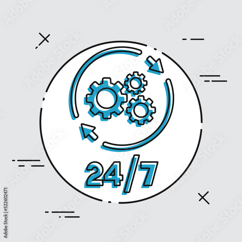 Steady technical support services - Vector web icon