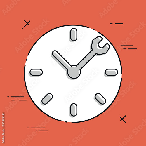 Full time technical assistance services - Vector web icon
