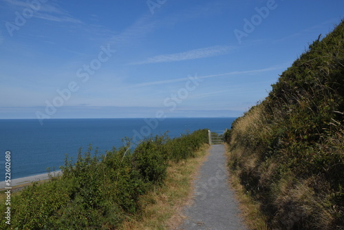 the walk along the path at Pen Dinas in ceredigion