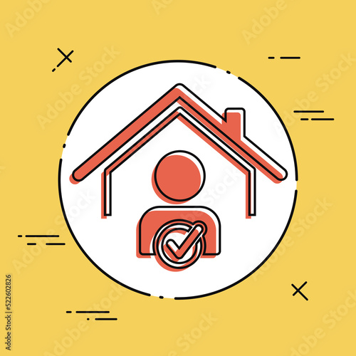 Find home purchaser - Vector web icon